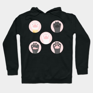 Colorful cute cat paws pattern Hoodie